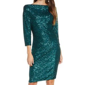 💙HP💙 Mark & James Badgley Mischka Jade Sequin Dress Size 2